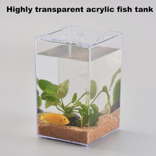 Fish Tank Pretty Decorative Small Fish Tank Desktop Aquarium Fish Office Home UK
