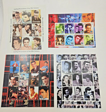 Elvis Presley Rock n Roll Worldwide Stamp Sheet Collection 4 Different Sets Mint