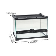 Clear glass reptile terrarium - clear,