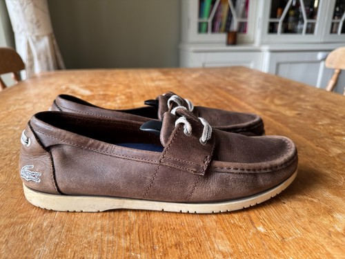 Mens lacoste brown leather - lacoste,