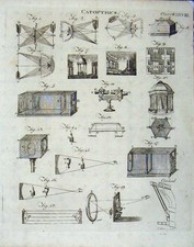 Original Old Antique Print