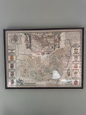 Antique Coloured Map Of Suffolk 