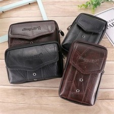 Men cowhide leather phone - men,