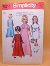 VTG 60s SIMPLICITY 8314 PARTY-BRIDESMAID-FLOWER GIRL DRESS 4 YRS SEWING PATTERN