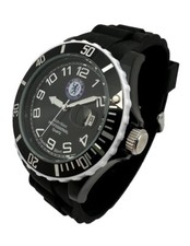 Chelsea F.C. Football Watch, Black Silicone Bracelet, GA4441 (New in Box)