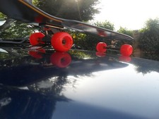 PUBLIC ENEMY COMPLETE CUSTOM POOL CRUISER with 1980'S TRANSMISSION ORANGE WHEELS