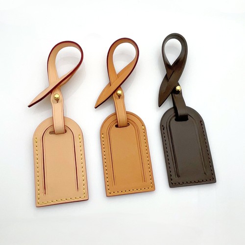 Vachetta leather bag tag - leather,