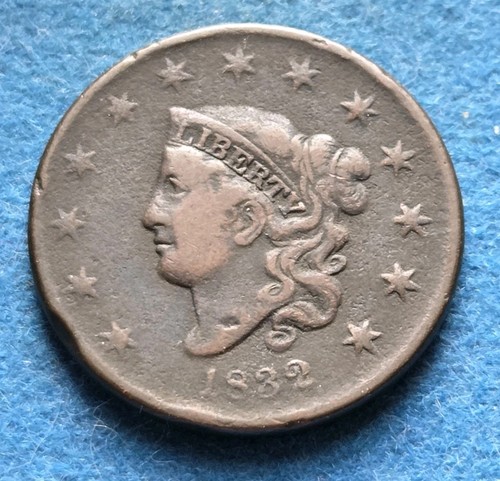 1832 coronet large cent - coronet, good