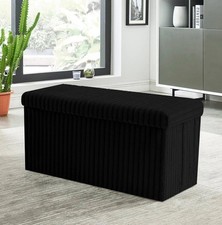 Ribbed ottoman storage box - ribbed,