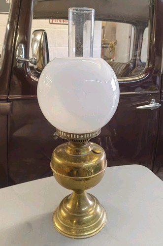 Vintage brass oil lamp - vintage,
