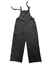 Fat Face Black Corduroy Dungarees Size 14 Wide Leg Casual Trousers