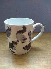 Cat breeds mug by Sharon Jervis MELAMASTER . Bone china mug..8.5cm tall, VGC