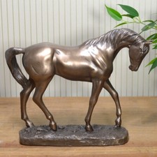Horse figurine 'Graceful' by David Geenty cold cast bronze dressage lover gift