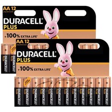 24 x Duracell Plus Power AA Batteries Alkaline Battery LR6 MN1500 Longest Expiry