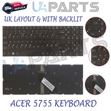 For Acer Aspire 5755 5755G 5830 5830G 5830T UK Layout Laptop Keyboard + Backlit