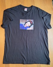 Mens Supreme Snow White T Shirt Black Size L 100% Authentic