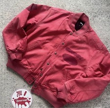 Stussy FW24 Ghost Logo Varsity Jacket Red / Pink size Medium BRAND NEW