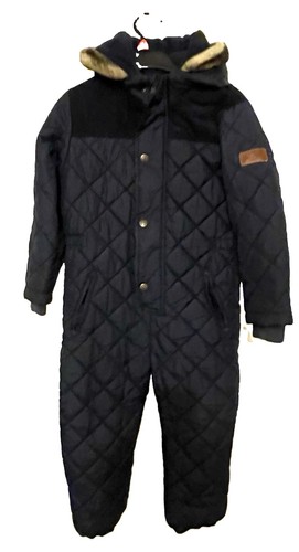 Junior navy quilted hooded - j,