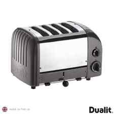 Dualit 4 Slot Classic Toaster With Sandwich Cage Metallic Charcoal 40593