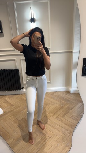 Zara skinny white jeans - jeans, women