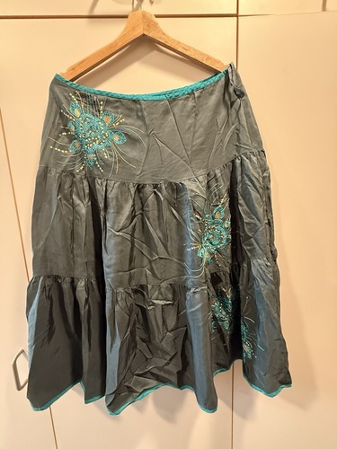 Monsoon silk sequin tier skirt - monsoon,