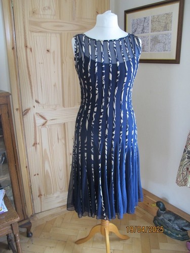 Xscape navy net dress fully - navy,