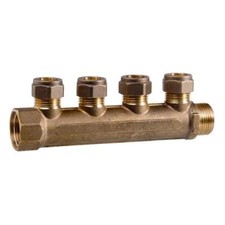1" x 1/2" x 4 Port Manifold