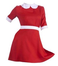 Ladies Red & White Annie Dress