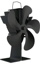 Xoali Stove Fan Log Burner 5 Blades Powered Fireplace Heat Wood Burner 