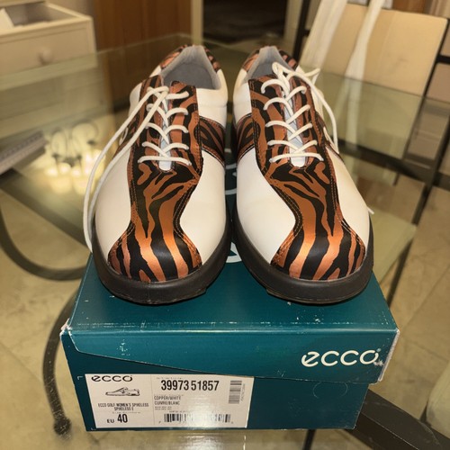 Ecco copper white ladies golf - ecco, copper/white