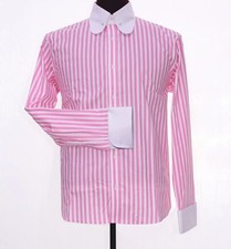 Mod Shirt. Pink Stripe. Pin