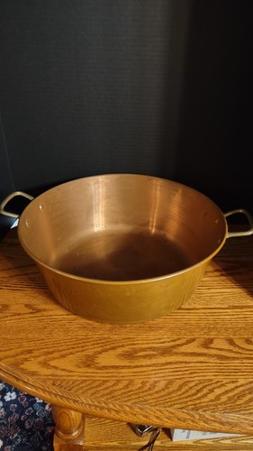 Vtg heavy copper jam - , pan