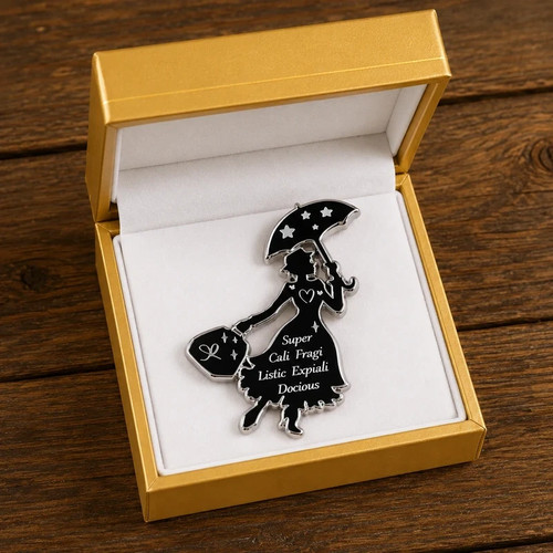 Delightful mary poppins brooch - delightful,