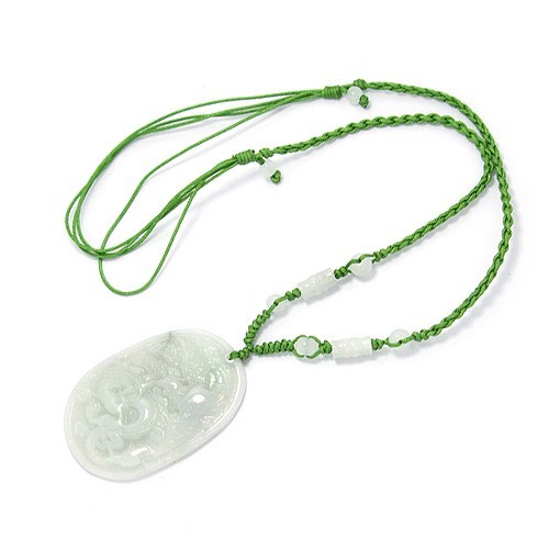 Jade dragon phenix pendant - dragon,