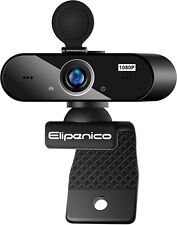 Elipenico Webcam, HD 1080P USB Webcam with Microphone for PC Laptop + Tripod