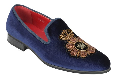 Mens velvet loafer bee - mens, crown