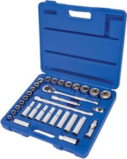 Professional Socket Set 1/2 Drive Chrome Vanadium LASER TOOLS 3284