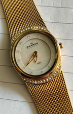 Skagen 686XSGG Ladies Wrist Watch Gold Coloured - Pre-owned