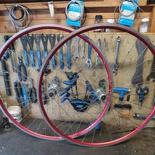 Vintage Wheelset  Campagnolo Hubs - Ambrosio Rims - clincher - VG 