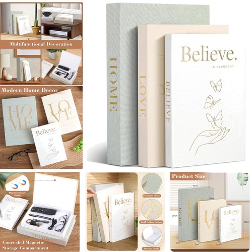 3pcs decorative books stacked - 3pcs,