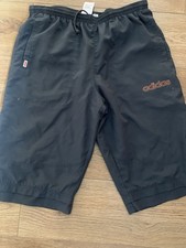 Adidas 3/4 Three Quarter Length Shorts 2000s Breathable Lined 