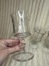 Vintage Clear Glass Etched