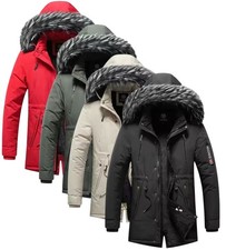 Mens Winter Parka Thick Puffer