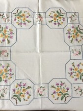 Vintage hand embroidered linen