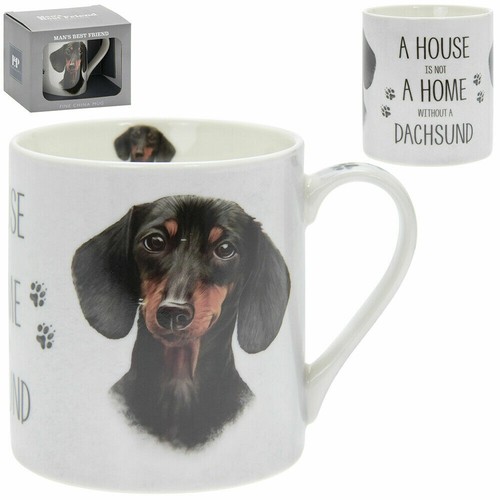 Fine china cute dachshund mug - fine,