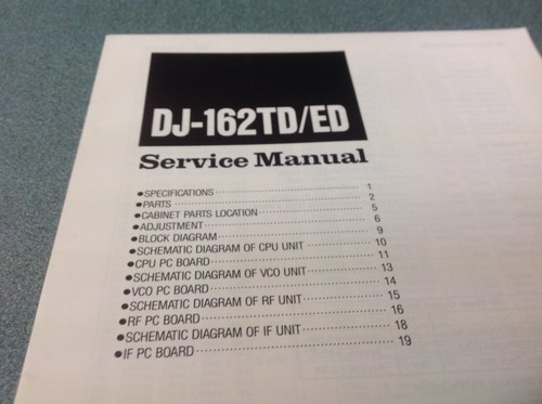 Alinco dj162td service - alinco,
