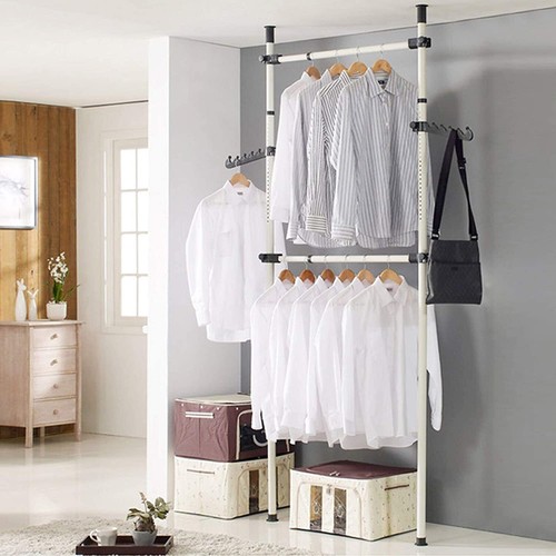 Telescopic clothes rail - clothes,