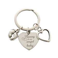 "Nanny to an angel baby " Baby Child Infant Memorial - Bag Charm - Keyring