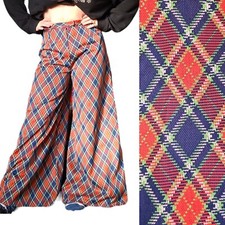 VTG 70s Plaid Wide Leg