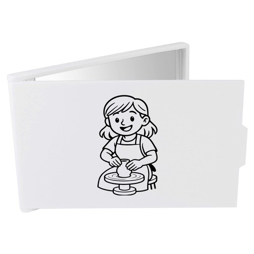 Woman using pottery wheel - pottery, wheel'